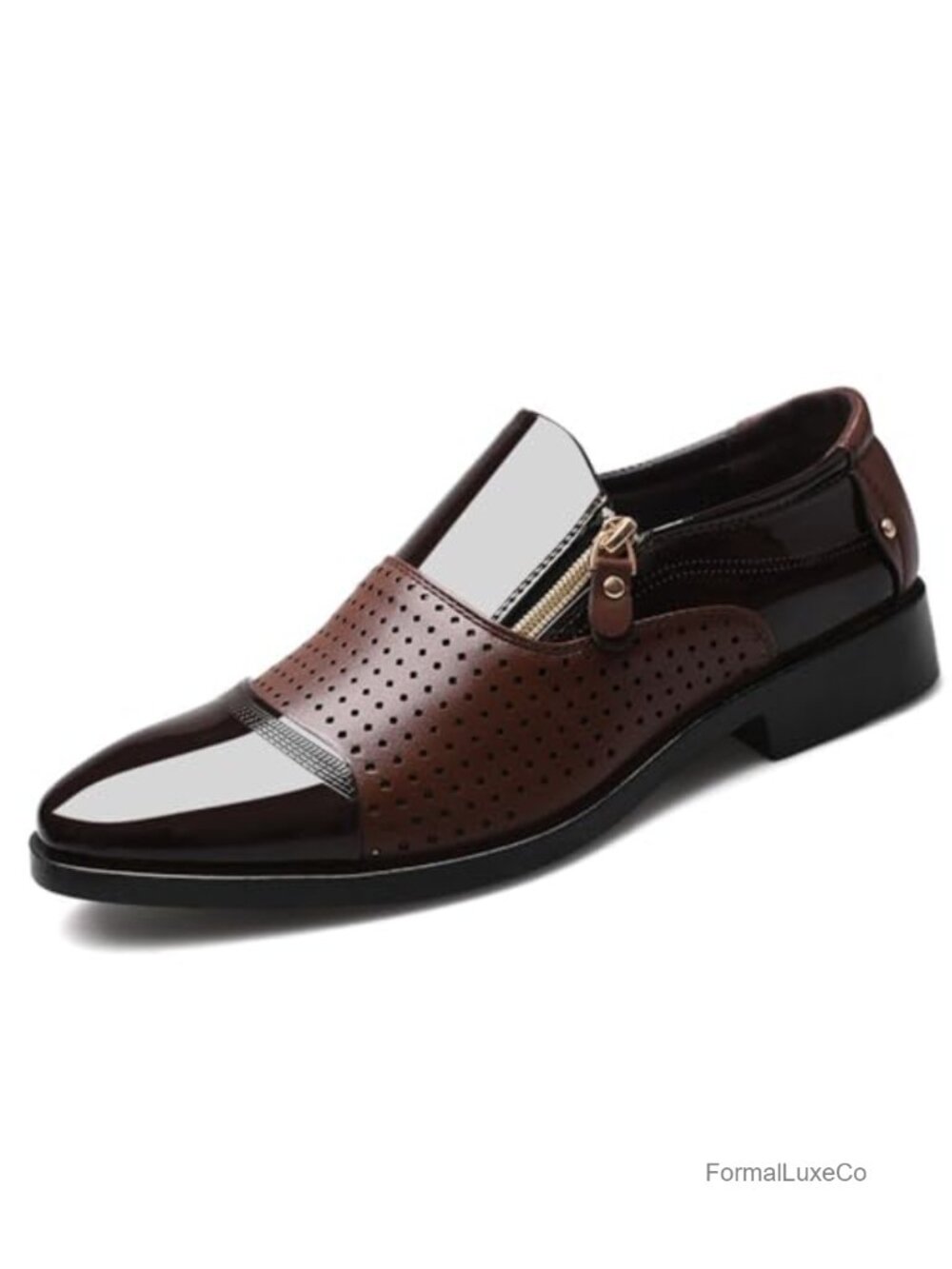 Patent Leather Tuxedo Oxfords Formal Dress Shoes